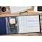 Better Office Products 7-Ring Leatherette Executive Ledger/Check Binder, Zipper Pouch, Holds 9 x 13in Business Checks, Blue 11301 - alternate 6